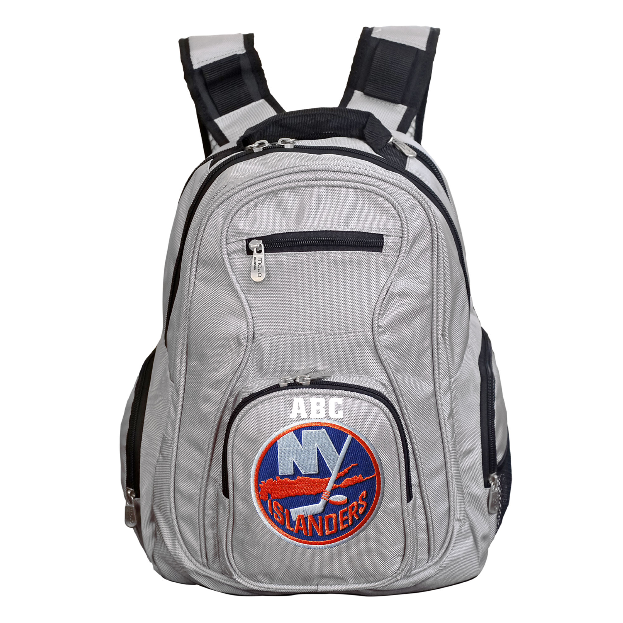 MOJO Gray New York Islanders Personalized Premium Laptop Backpack