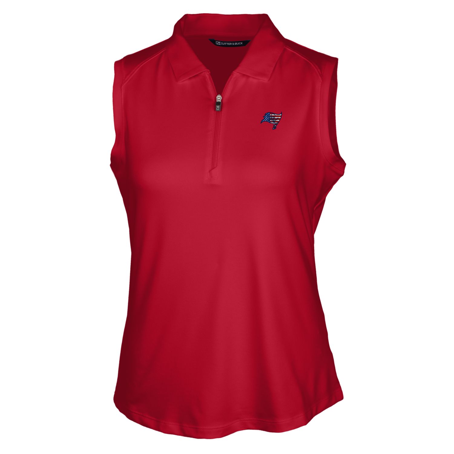 Women's Cutter & Buck Cardinal Tampa Bay Buccaneers Forge DryTec Stretch Sleeveless Polo - Image 3