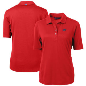 Women's Cutter & Buck Red Buffalo Bills Americana Virtue Eco Pique Recycled Polo