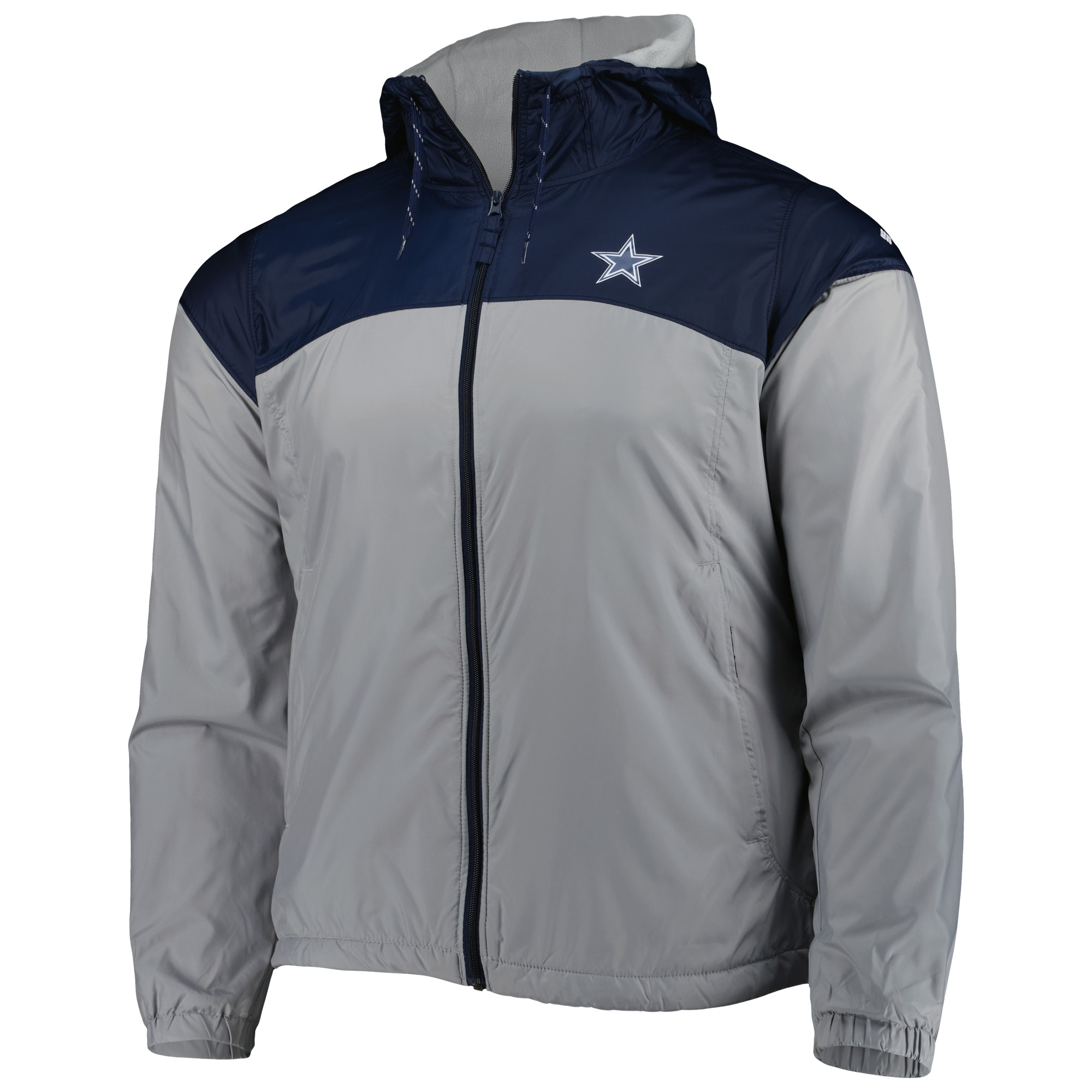 Men's Columbia Silver/Navy Dallas Cowboys Flash Forward II Full-Zip Windbreaker Jacket - Image 6