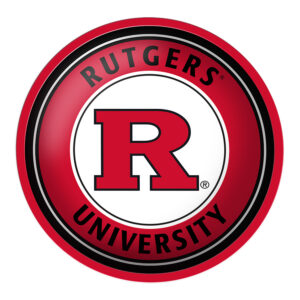 Scarlet Rutgers Scarlet Knights Modern Disc Wall Sign