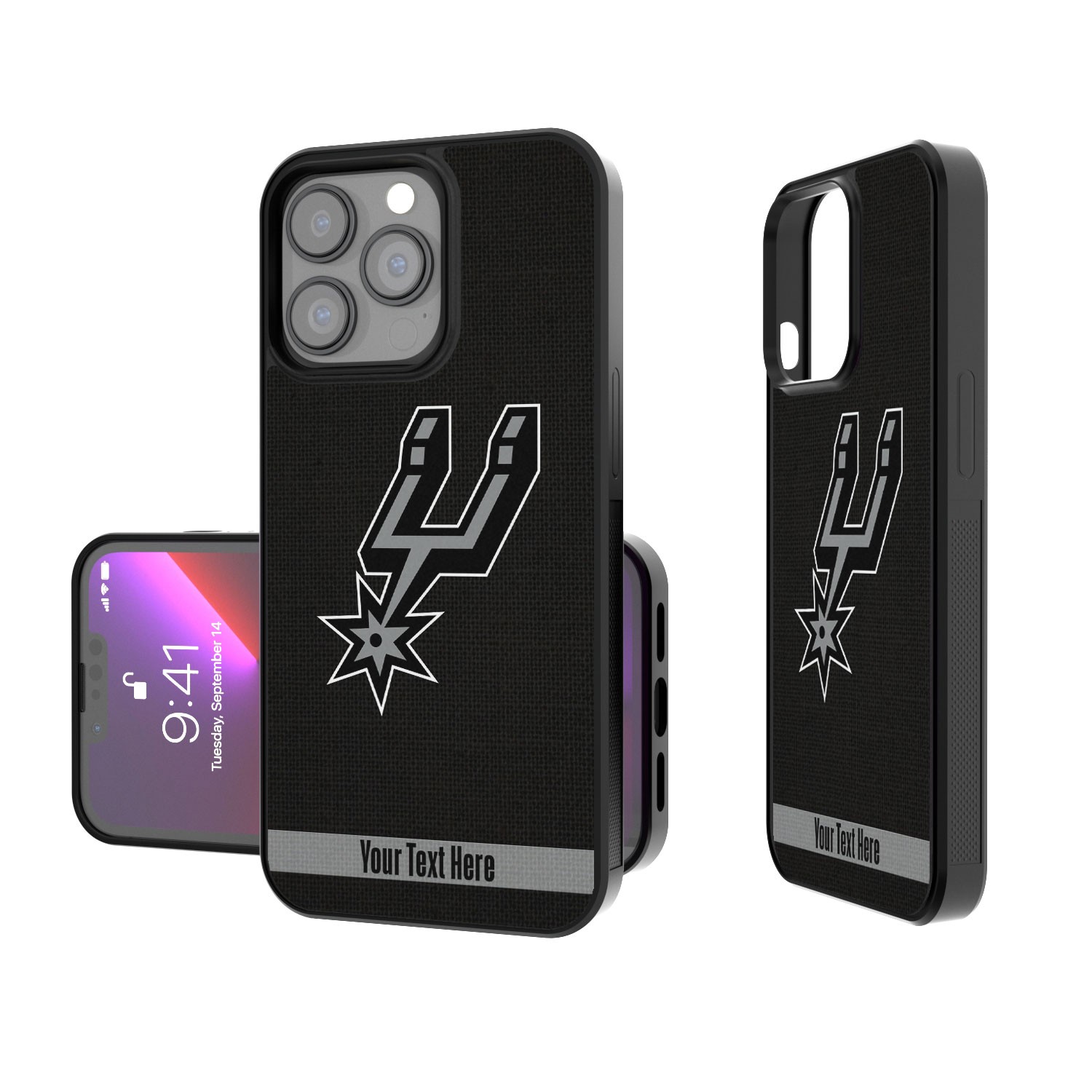San Antonio Spurs Personalized Stripe Design iPhone Bump Case