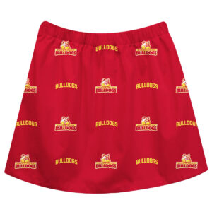 Girls Toddler Red Brooklyn College Bulldogs All Over Print Skirt