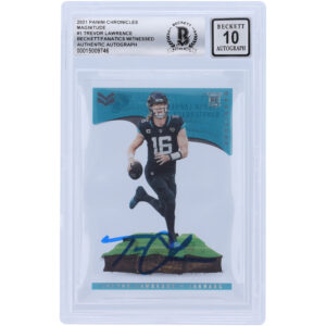 Trevor Lawrence Jacksonville Jaguars Autographed 2021 Panini Chronicles Magnitude #MAG-1 Beckett Fanatics Witnessed Authenticated 10 Rookie Card