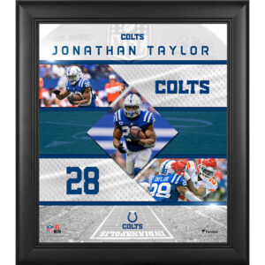 Jonathan Taylor Indianapolis Colts Framed 15" x 17" Stitched Stars Collage