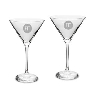 SUNY Fashion Institute of Technology Tigers Two-Piece Traditional 10oz. Martini Glass Set