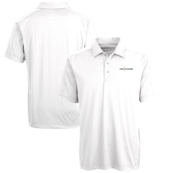 Men's Cutter & Buck White THE PLAYERS DryTec Prospect Textured Stretch Polo