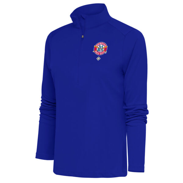 Women's Antigua Royal Memphis Red Sox Tribute Half-Zip Pullover Top