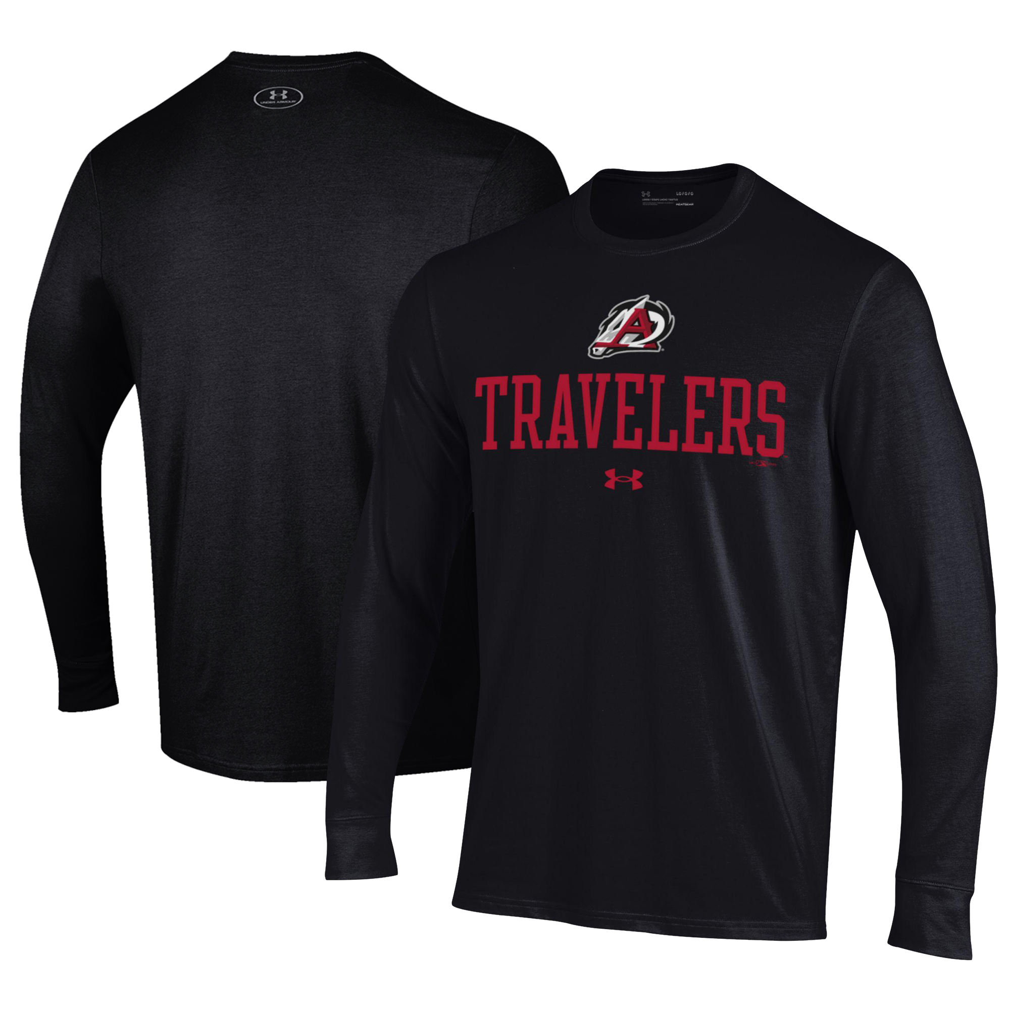 Men's Under Armour Black Arkansas Travelers Performance Long Sleeve T-Shirt - Image 5