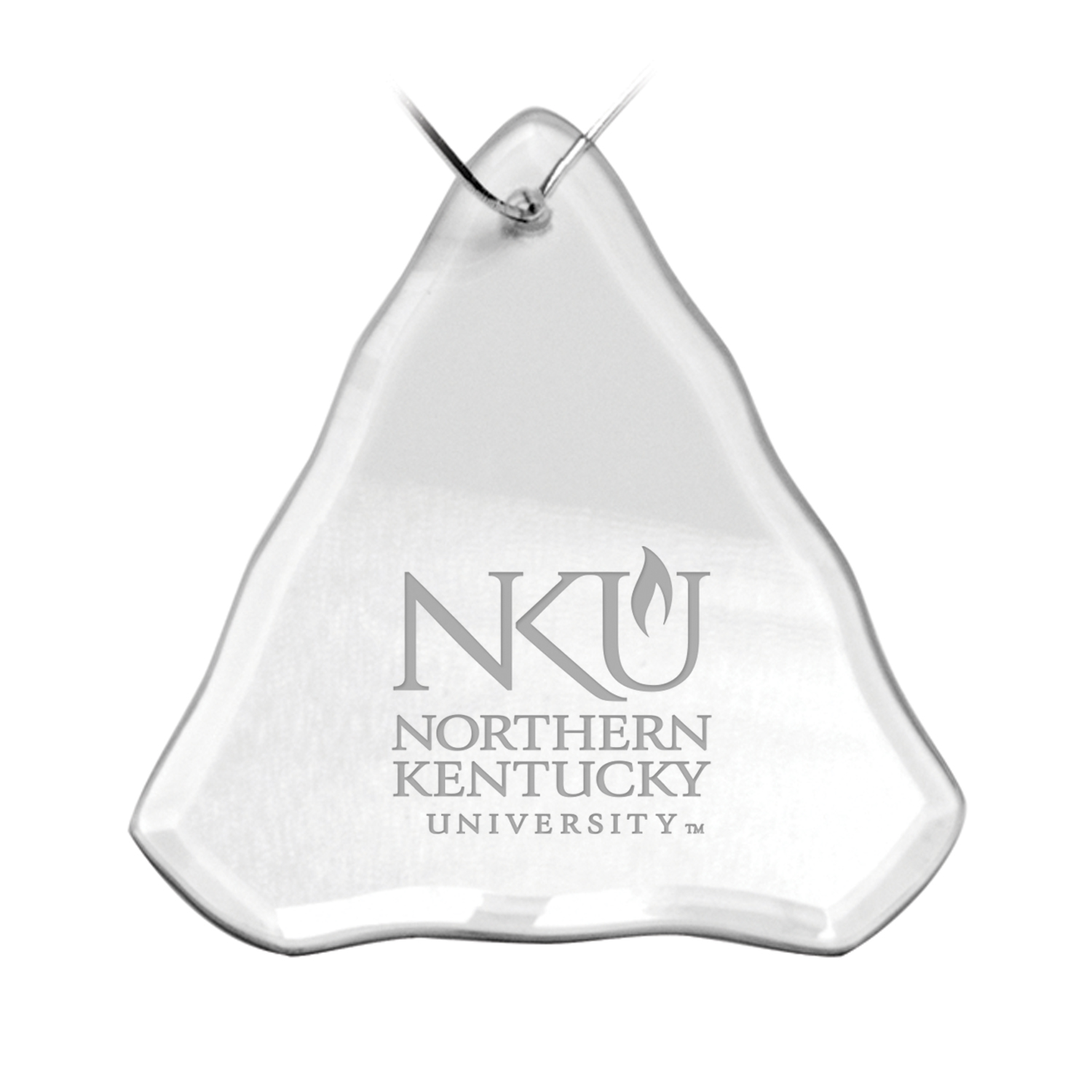 Northern Kentucky University Norse Primary Logo 3.25'' x 3.75'' Glass Tree Ornament