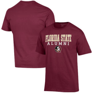Men's Champion  Garnet Florida State Seminoles Alumni Logo Stack T-Shirt