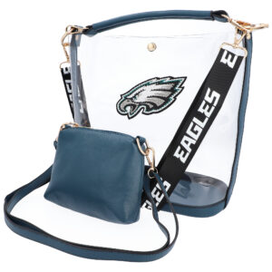 Cuce Philadelphia Eagles Rhinestone Clear Purse