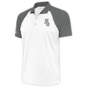 Men's Antigua White Chicago White Sox Metallic Nova Polo