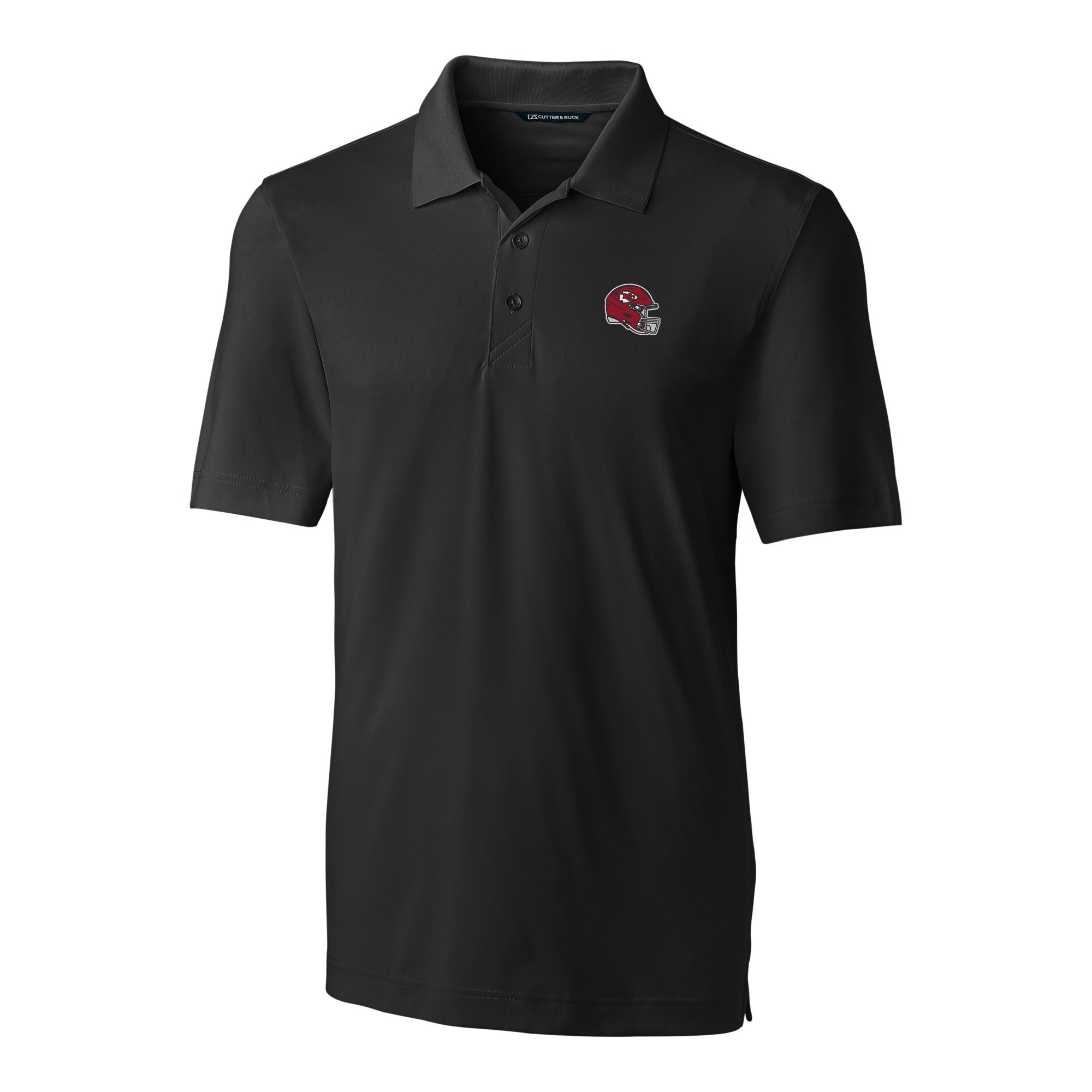 Men's Cutter & Buck Black Kansas City Chiefs Helmet Forge Stretch Polo - Image 6