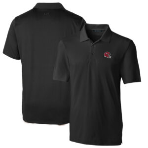 Men's Cutter & Buck  Black Kansas City Chiefs Helmet Forge Stretch Polo