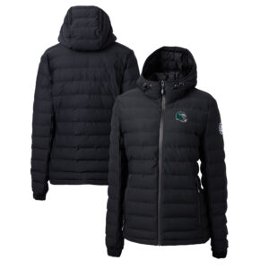 Women's Cutter & Buck  Black Philadelphia Eagles Helmet Logo Mission Ridge Repreve Eco Insulated Full-Zip Puffer Jacket