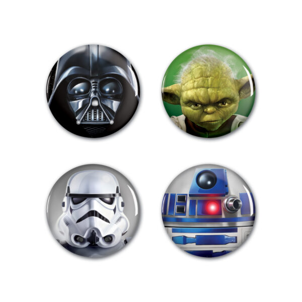 WinCraft Star Wars 4-Pack Button Set