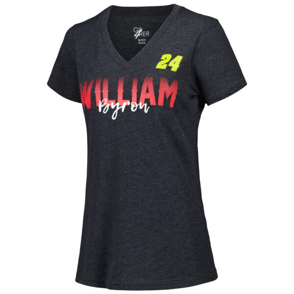 Women's G-III 4Her by Carl Banks Black William Byron Snap V-Neck T-Shirt - Image 9
