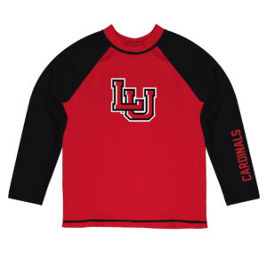 Youth Vive La Fete  Red/Black Lamar Cardinals Solid Contrast Contrast Rash Guard