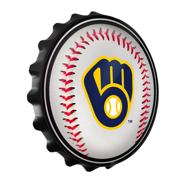 Milwaukee Brewers 19'' x 19'' Bottle Cap Wall Sign - Image 3