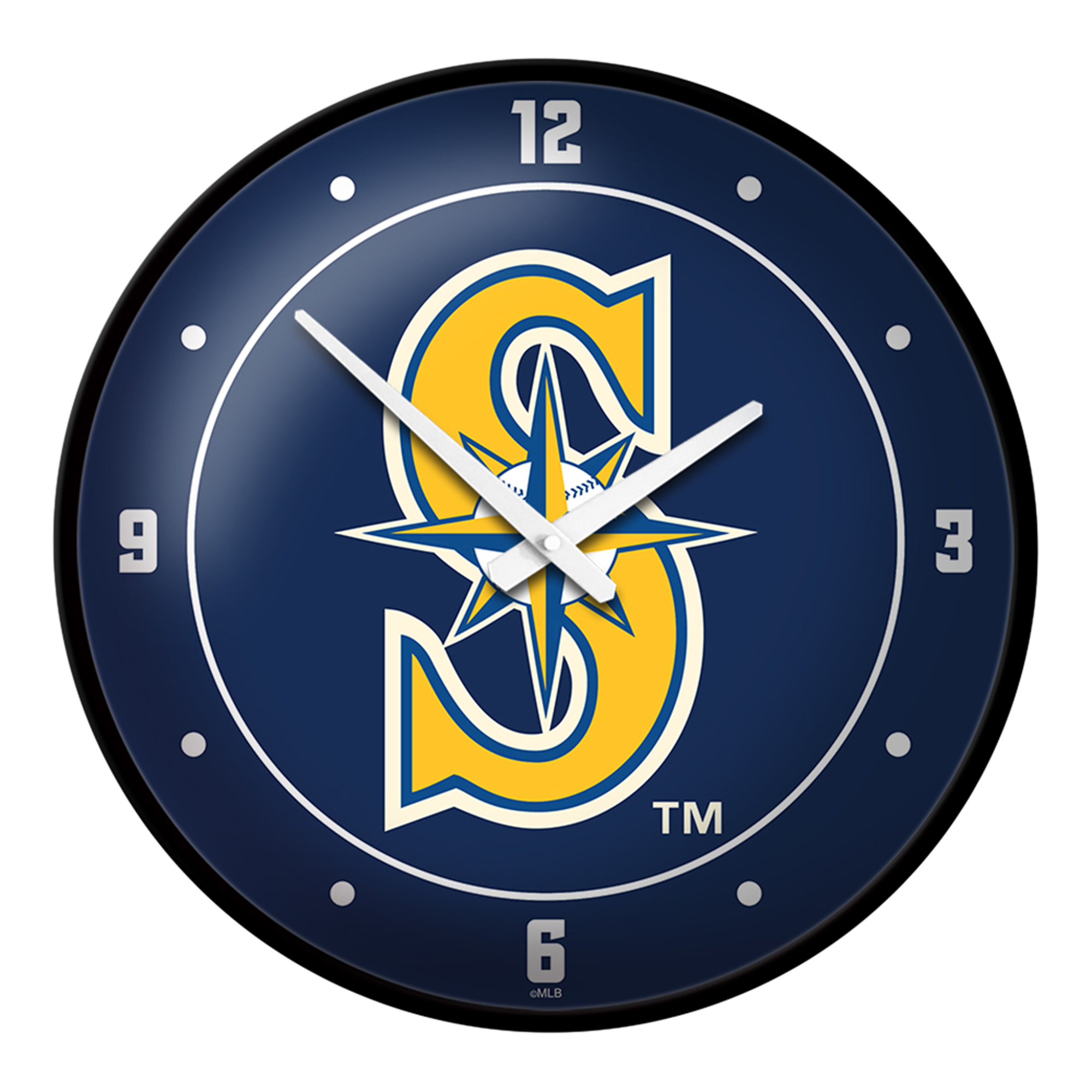 Seattle Mariners 17" Modern Disc Wall Clock