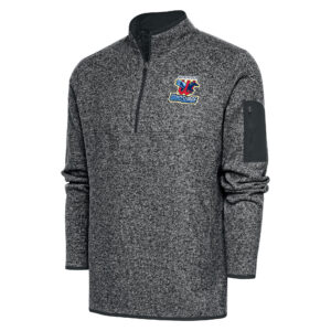 Men's Antigua  Heather Gray Wichita Wind Surge Big & Tall Fortune Quarter-Zip Pullover Jacket