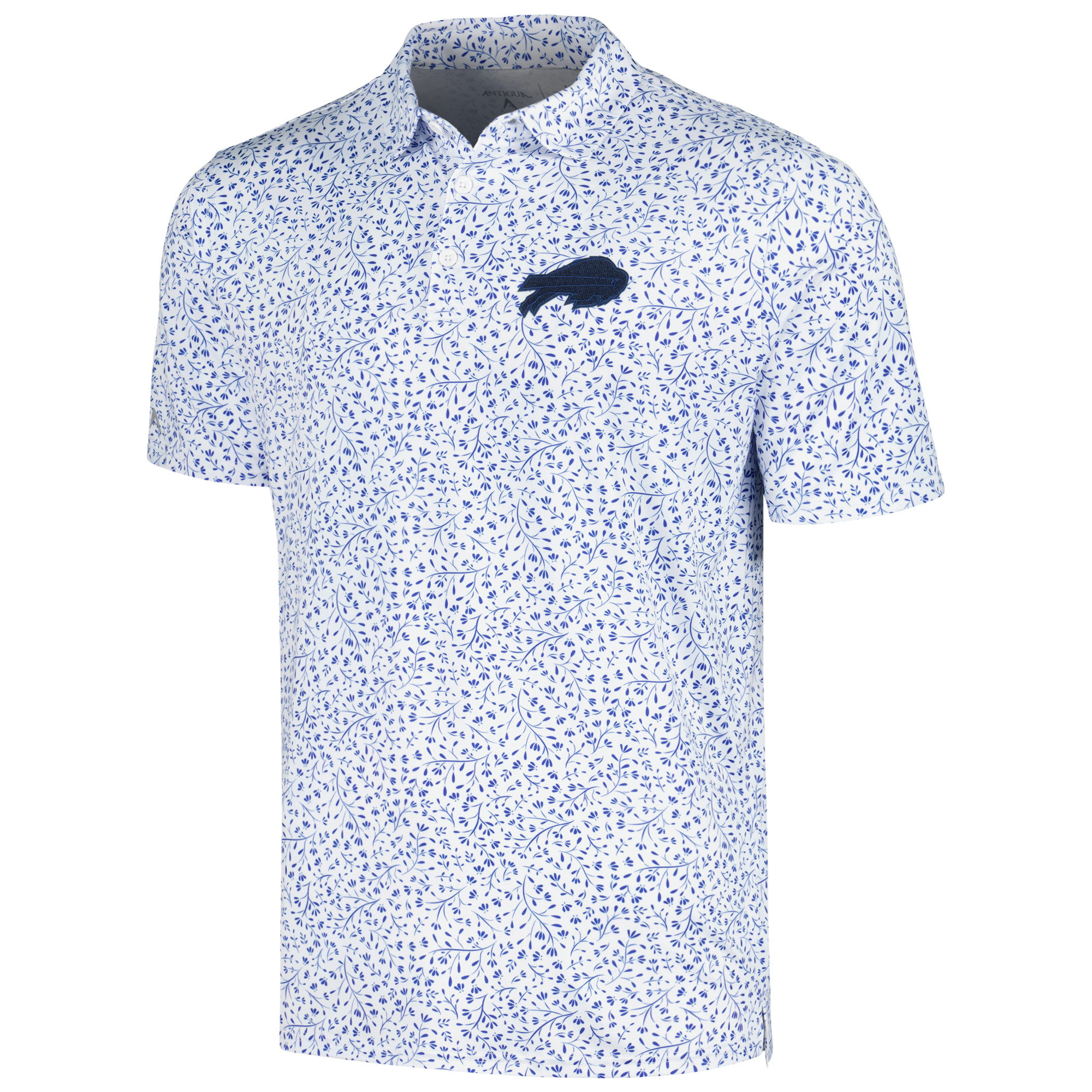 Men's Antigua White/Royal Buffalo Bills Motion Polo - Image 3