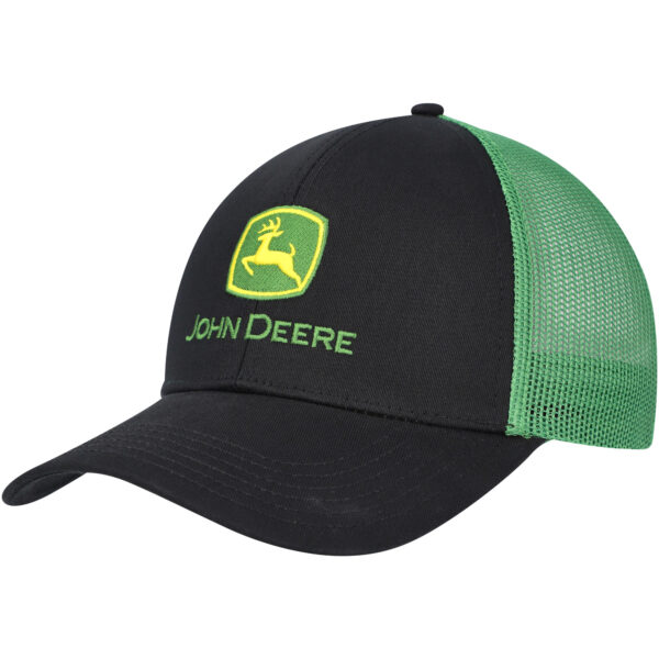 Men’s Black/Green John Deere Trucker Adjustable Hat - Image 6