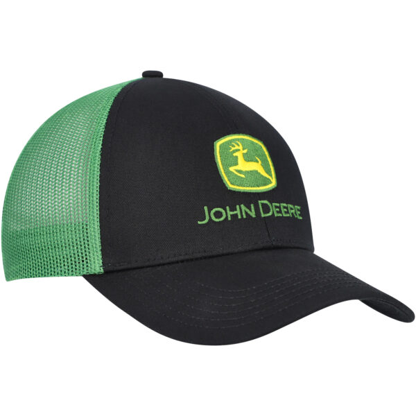 Men’s Black/Green John Deere Trucker Adjustable Hat - Image 8