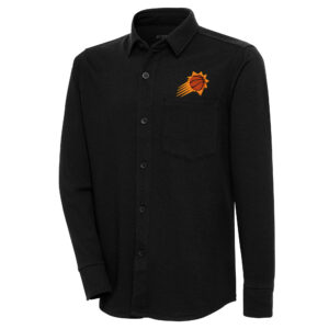 Men's Antigua  Black Phoenix Suns Steamer Button-Up Shacket