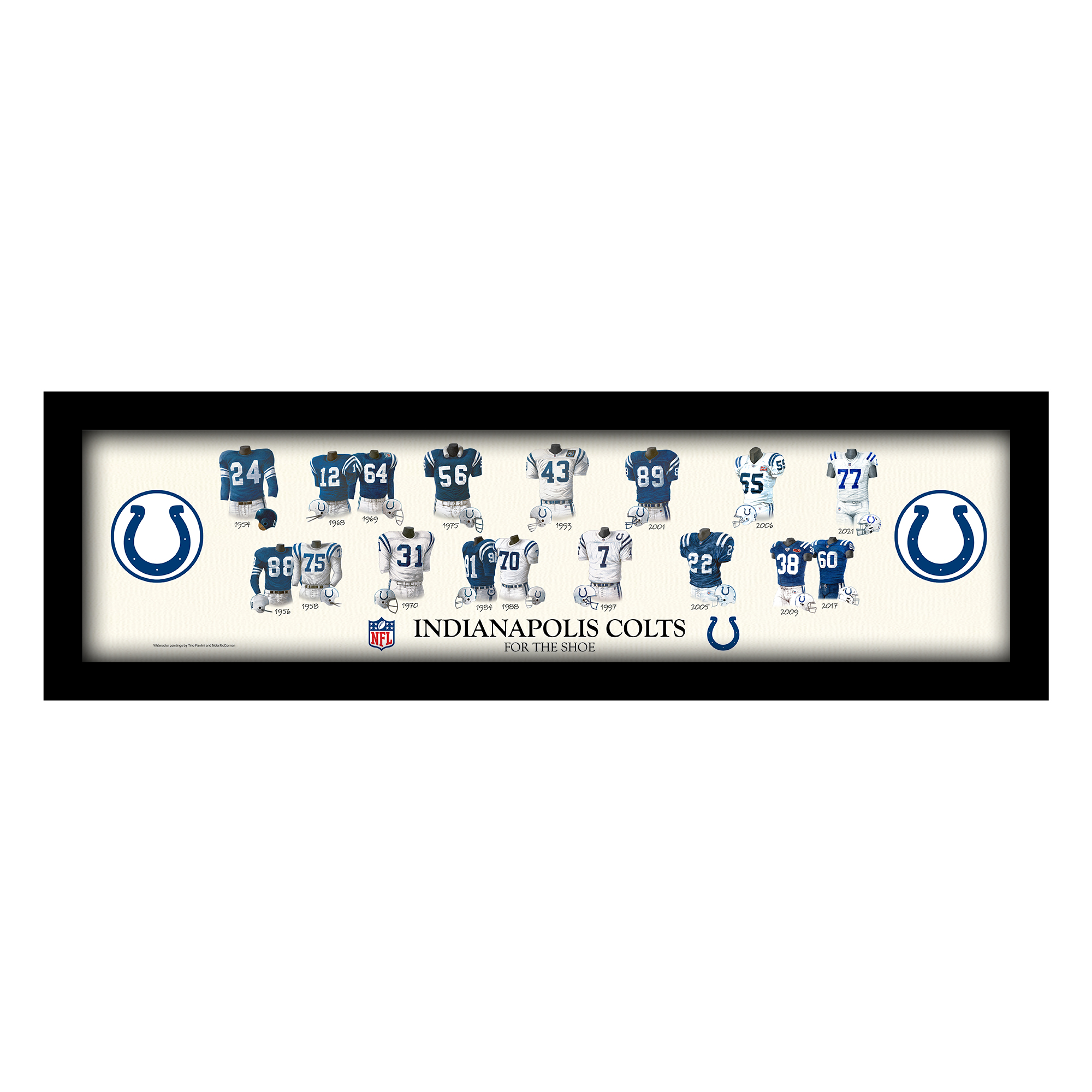 Indianapolis Colts 8" x 26" Framed Art Uniform Heritage Print - Image 4