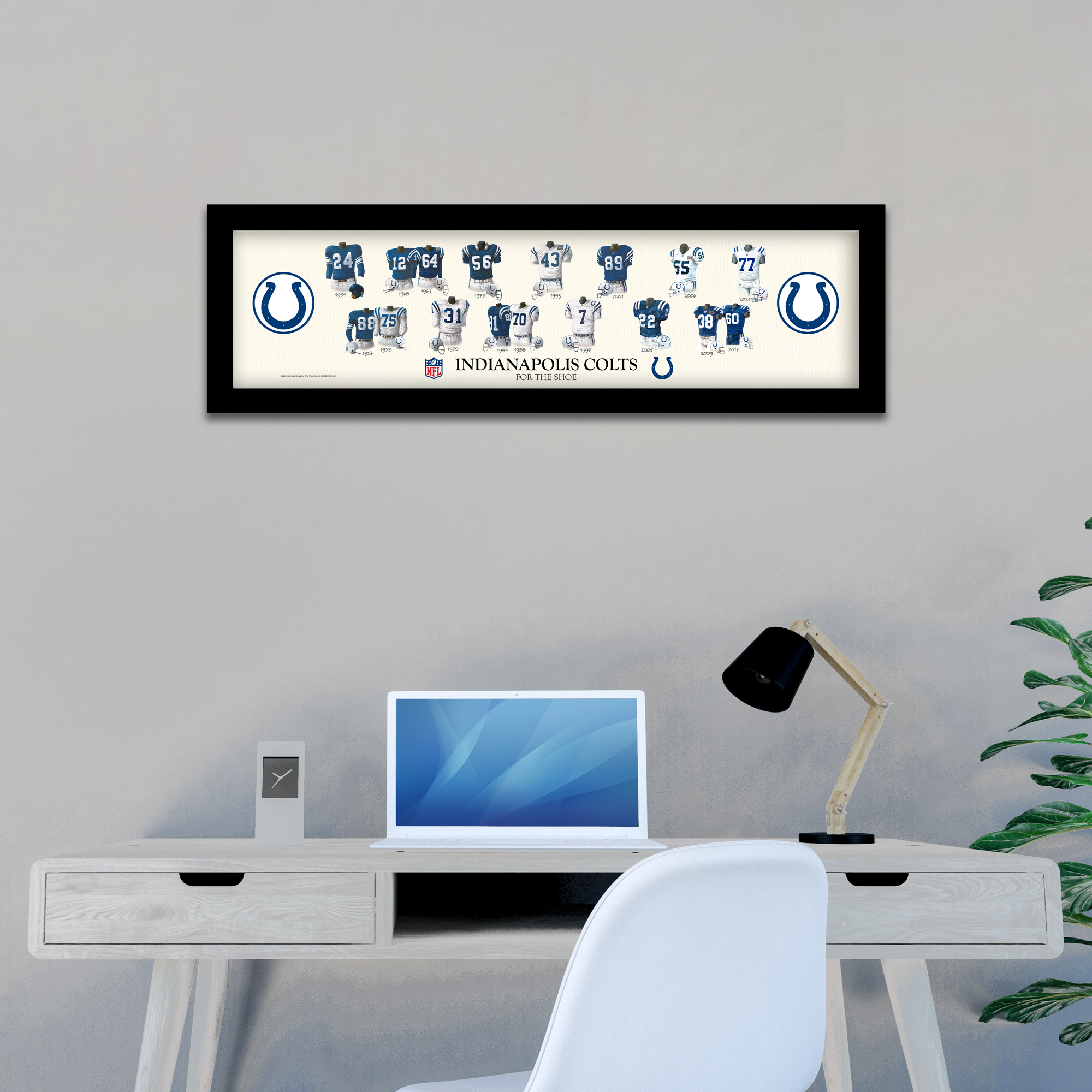 Indianapolis Colts 8" x 26" Framed Art Uniform Heritage Print - Image 5
