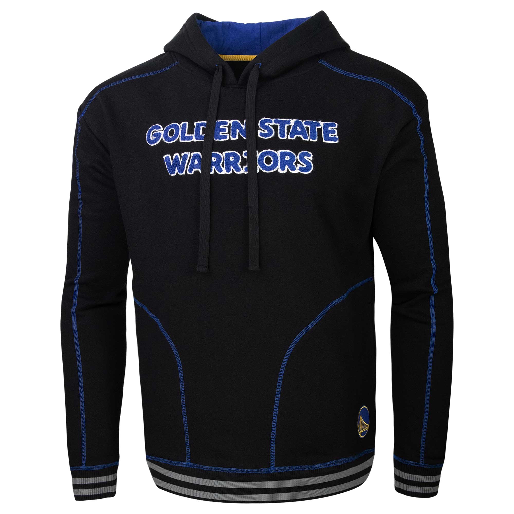 Men's Stadium Essentials Black Golden State Warriors Baseline Pullover Hoodie - Image 3