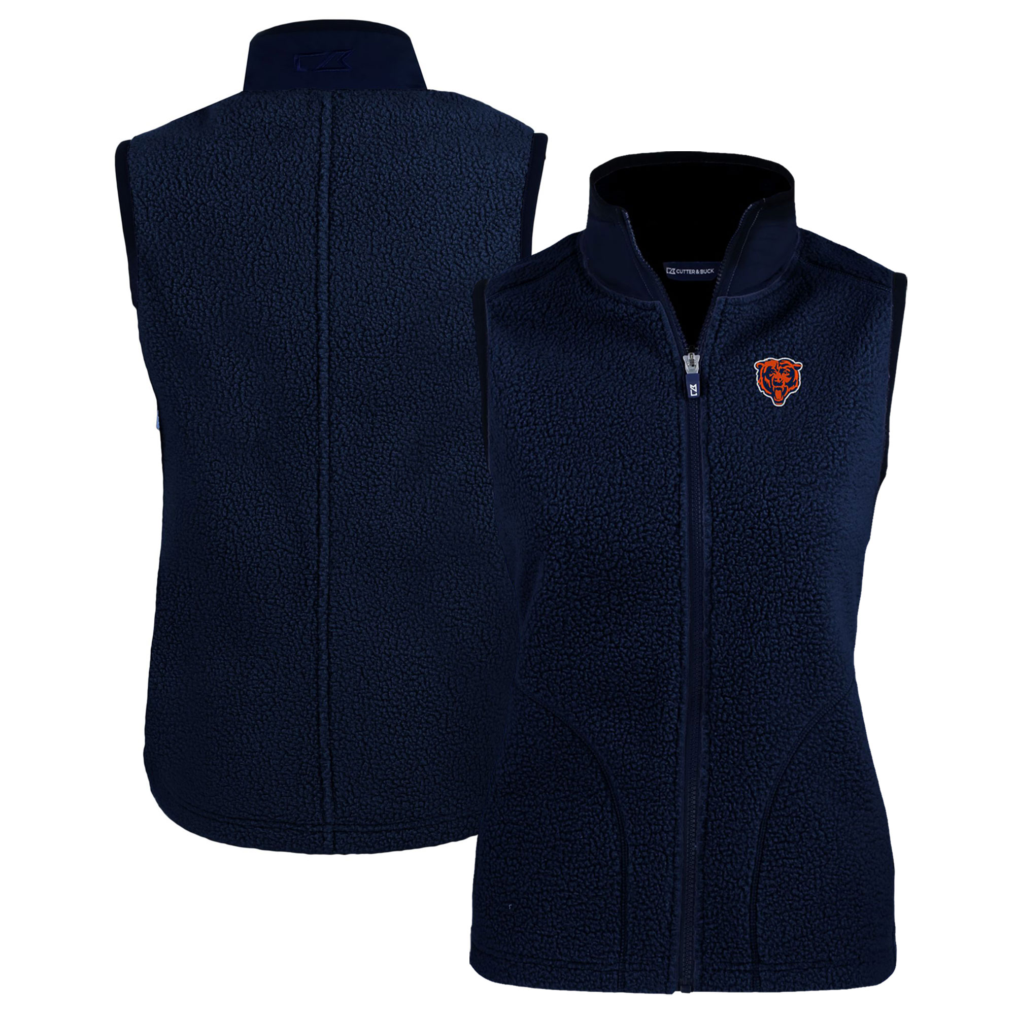 Men's Cutter & Buck Navy Tennessee Titans Virtue Eco Pique Stripe Recycled Polo - Image 2