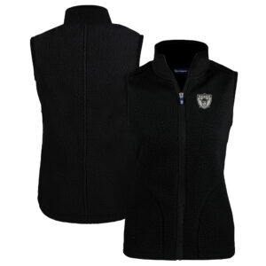 Women's Cutter & Buck Heather Black Colorado Rockies City Connect Adapt Eco Knit Recycled Full-Zip Jacket