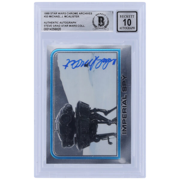 Michael McAlister Star Wars Autographed 1999 Topps Chrome Archives #33 BGS Authenticated 10 Card - Image 5