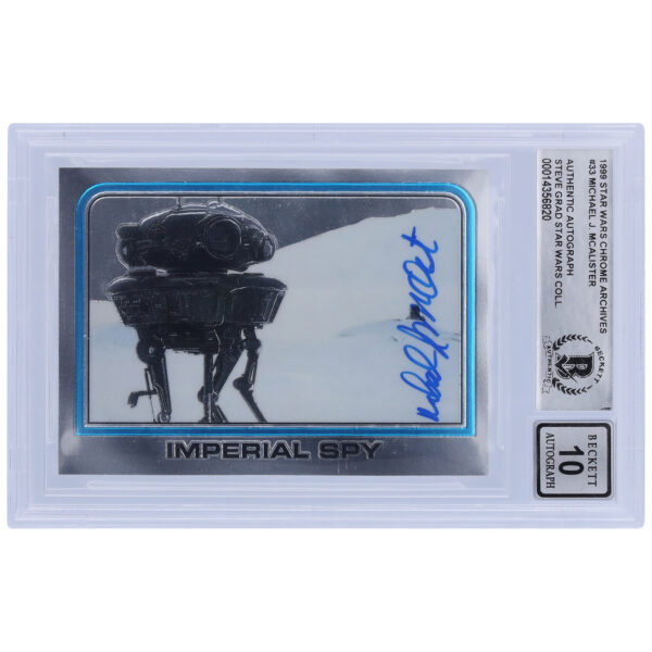 Michael McAlister Star Wars Autographed 1999 Topps Chrome Archives #33 BGS Authenticated 10 Card - Image 7