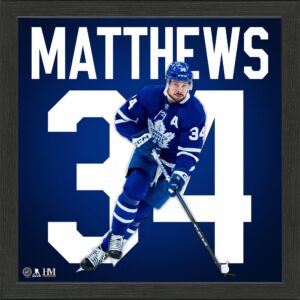 Highland Mint Auston Matthews Toronto Maple Leafs 13'' x 13'' Impact Jersey Framed Photo