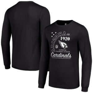 Men's Starter Black Arizona Cardinals Arch City Long Sleeve T-Shirt
