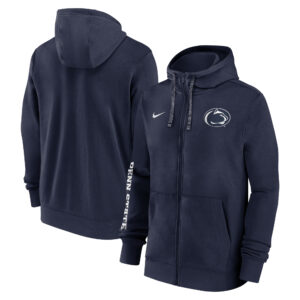 Men's Nike Navy Penn State Nittany Lions 2024 Sideline Full-Zip Hoodie