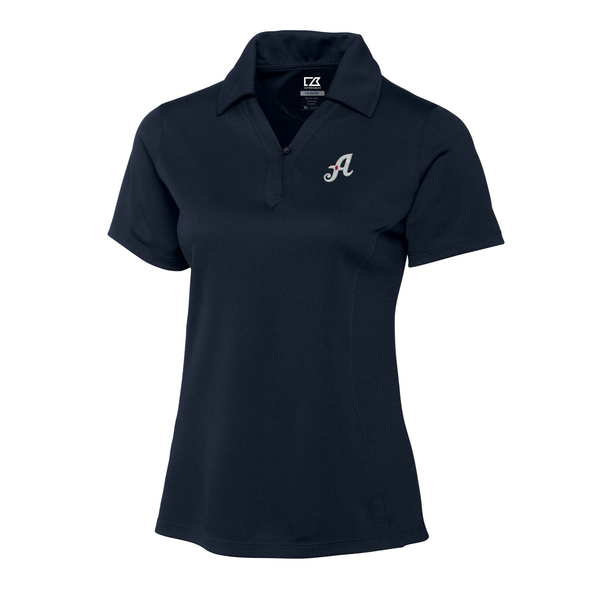 Women's Cutter & Buck Navy Reno Aces CB DryTec Genre Textured Solid Polo - Image 5