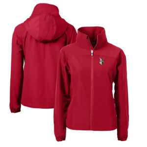 Women's Cutter & Buck  Red Indianapolis Indians Charter Eco Recycled Full-Zip Jacket