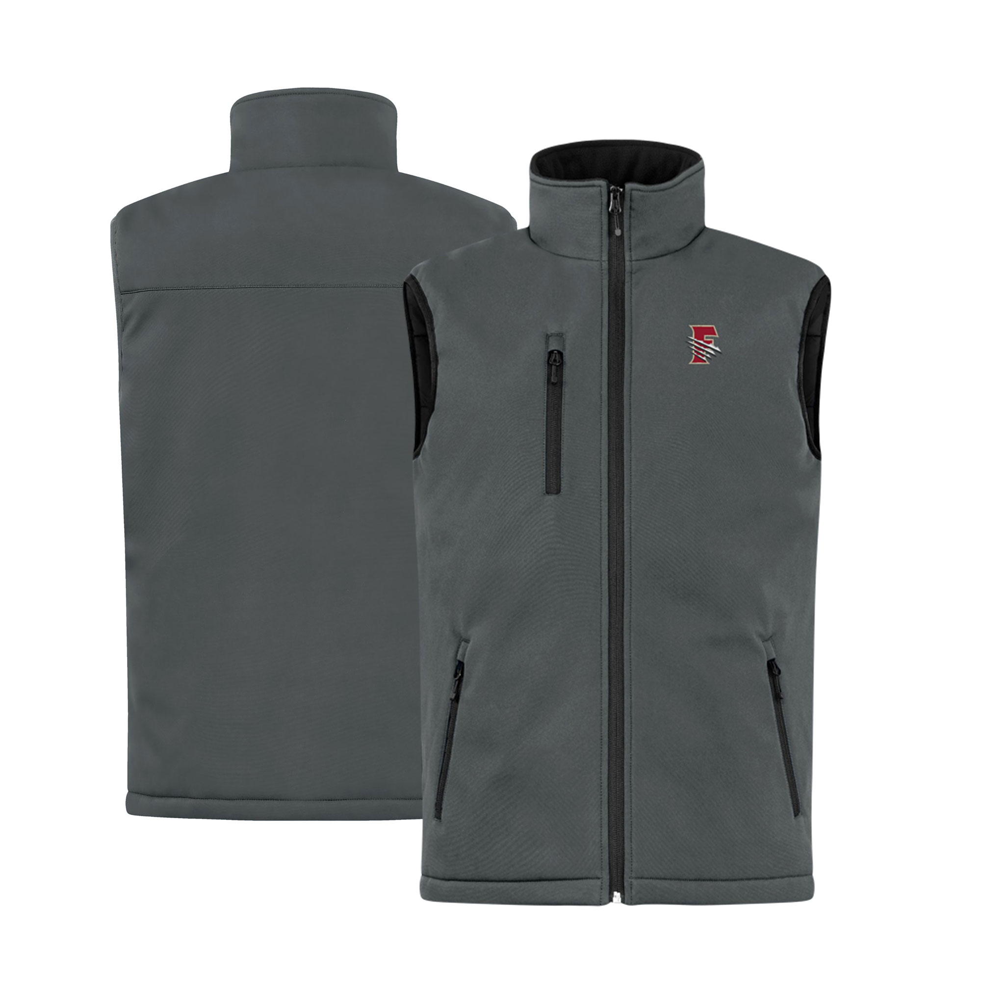 Men's Cutter & Buck Steel Fresno Grizzlies Clique Equinox Insulated Softshell Vest - Image 2