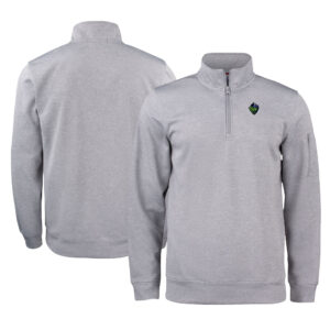 Unisex Cutter & Buck Gray Hillsboro Hops Clique Lift Eco Performance Half-Zip Pullover Top