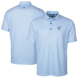 Men's Cutter & Buck  Blue Columbus Clippers Pike Double Dot Print Stretch Polo