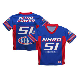 Toddler Vive La Fete Royal NHRA Nitro Power 51 Football Jersey