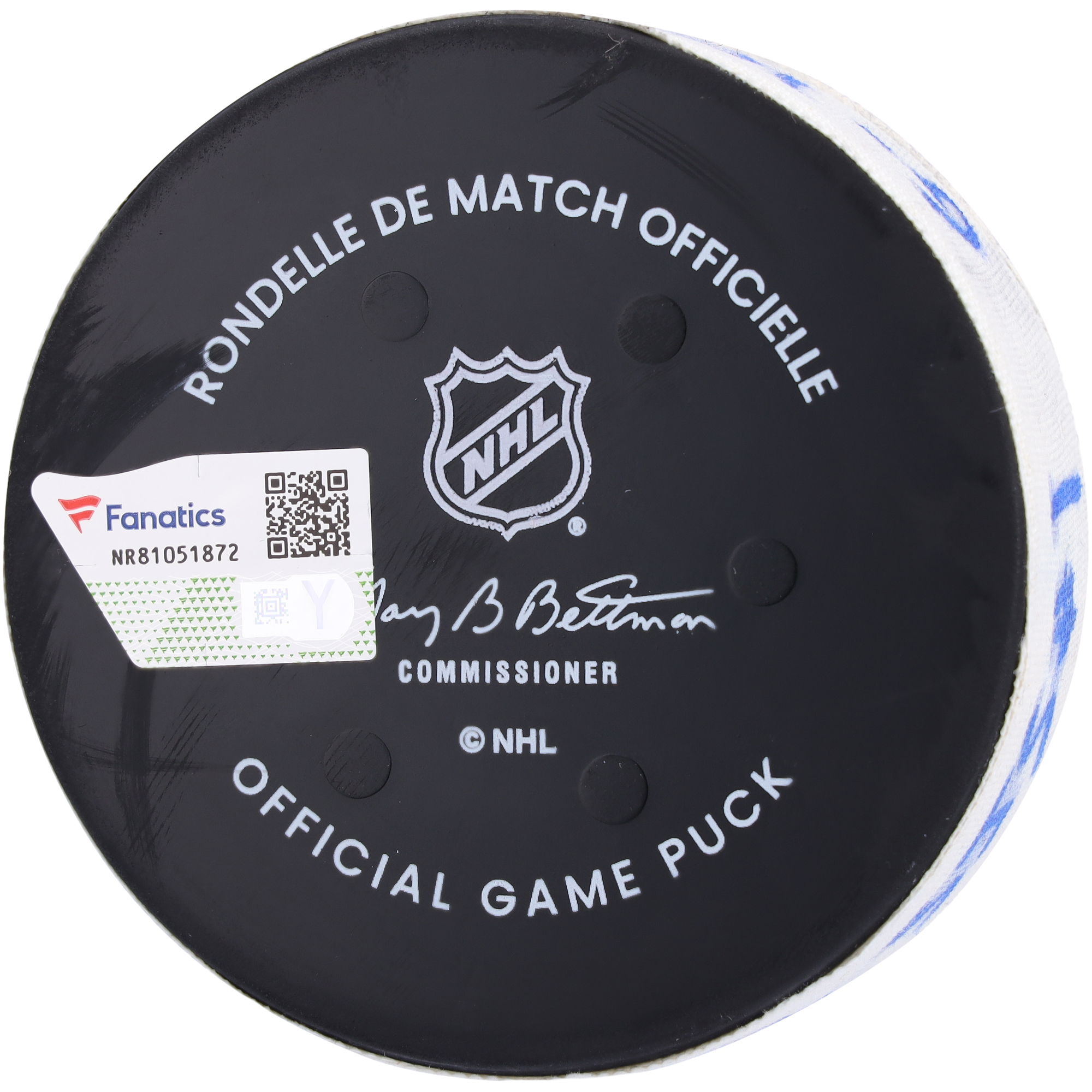 Anthony Duclair San Jose Sharks Game-Used Goal Puck From December 3, 2023 vs. New York Rangers - Image 4