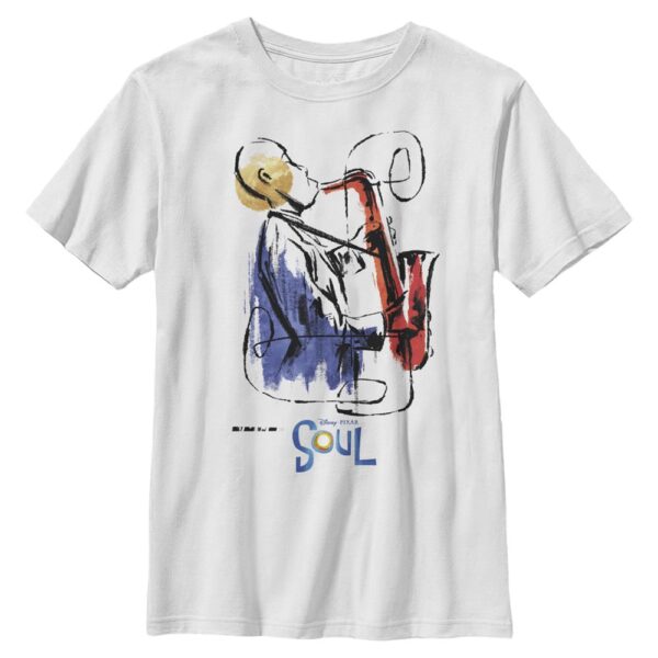 Youth Mad Engine White Soul Saxophone Painting Graphic T-Shirt