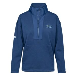 Women's Levelwear  Navy Tampa Bay Rays Await Half-Zip Pullover Jacket