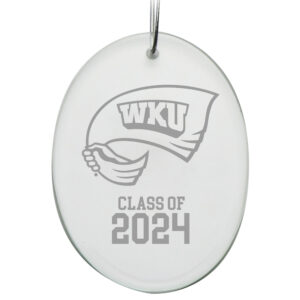 Western Kentucky Hilltoppers Class of 2024 2.75" x 3.75" Glass Oval Ornament